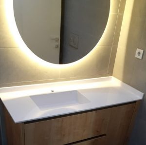 Aydınlı Akrilik Wc Tezgahı