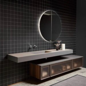 Bademli Corian Lavabo Tezgah
